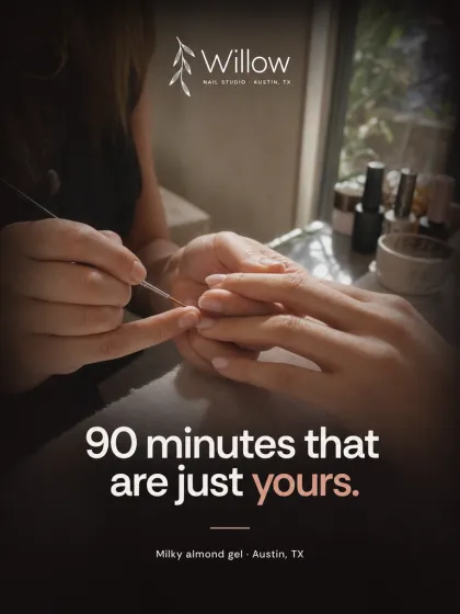 An Instagram post EZ designed for a nail studio